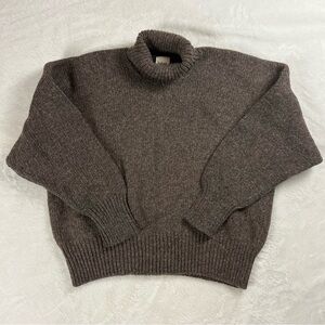 Babaa Wool Brown Turtleneck Sweater